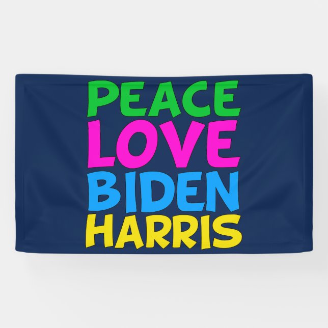 Lona Peace Love Biden Harris (Horizontal)
