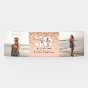 Lona Peach girly moderna purpurina moda 30 foto cumplea