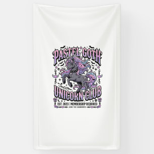 Lona Pegatina comercial del club de unicornios góticos 