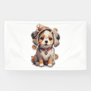 Lona Pegatinas de un solo perro