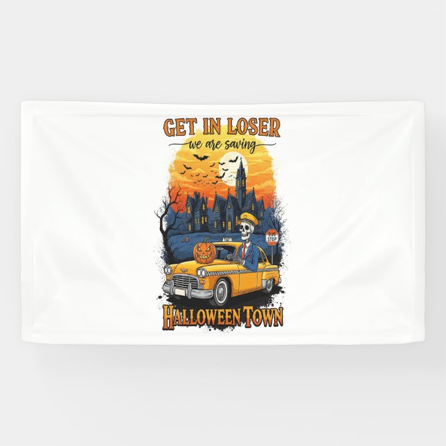 Lona Película de Halloween de época (Horizontal)