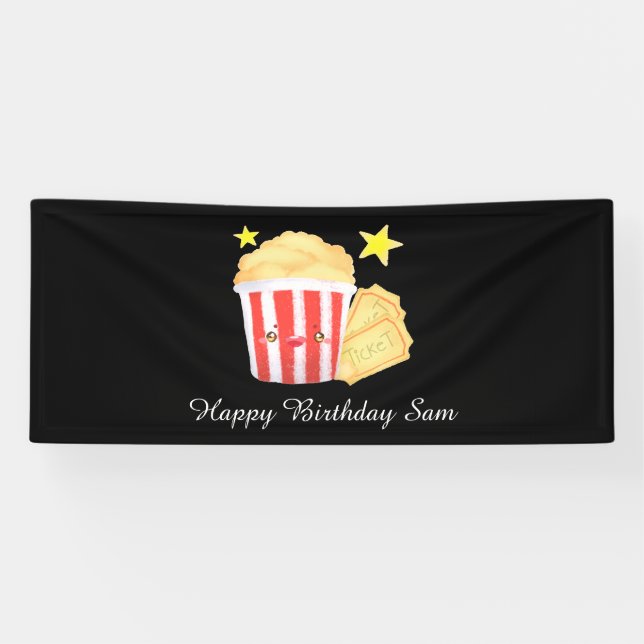 Lona Película Noche De Cine Y Entradas (Horizontal)