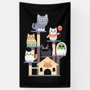 Lona Películas de terror de gatos divertidos Gatos lind