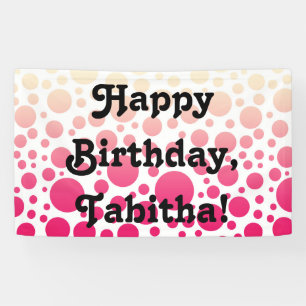 Lona Pendiente rosada de los lunares de Ombre del