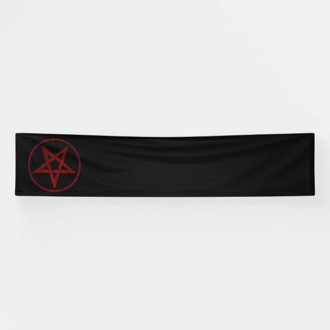 Lona Pentagram del diablo Rojo (Horizontal)