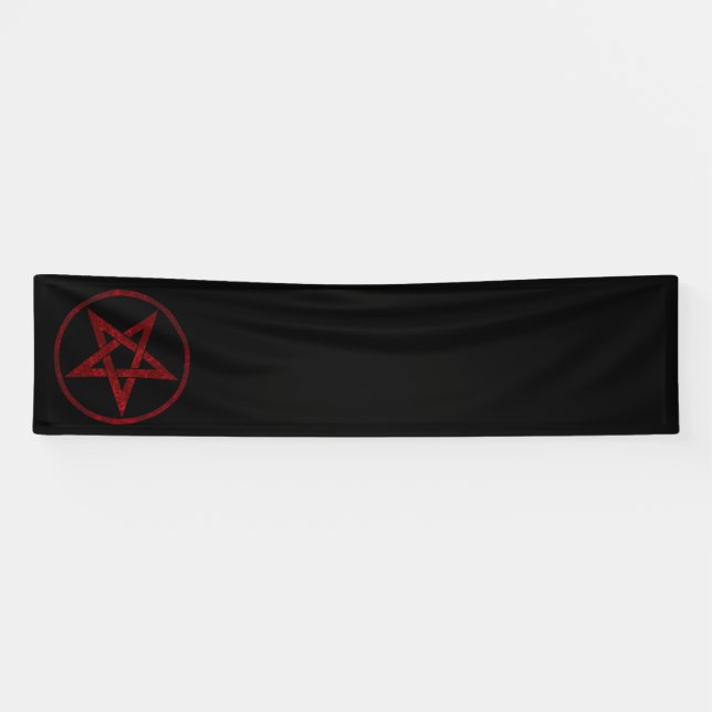 Lona Pentagram del diablo Rojo (Horizontal)