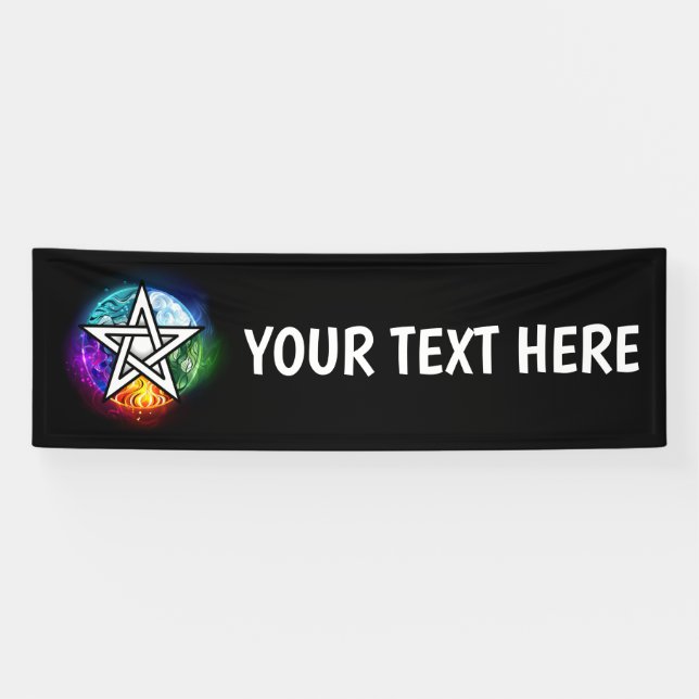 Lona Pentagrama de Wiccan (Horizontal)
