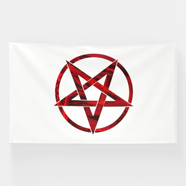 Lona Pentagrama del Diablo Rojo (Horizontal)