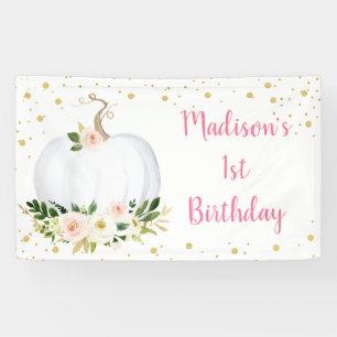 Lona Pequeña calabaza rosada Cumpleaños de Oro