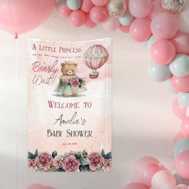 Lona Pequeña Princesa Osa Bearly Wait Chica Baby Shower