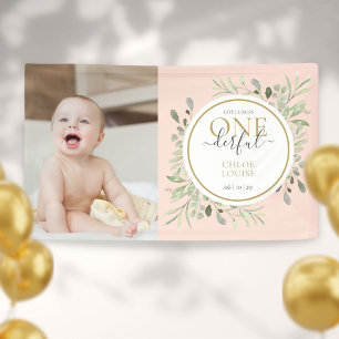 Lona Pequeña Señorita ONEderful Foto de Primer Cumpleañ