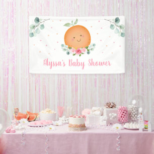 Lona Pequeño Chica rosado Baby Shower