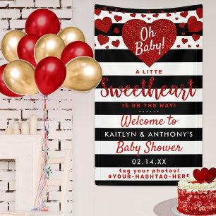 Lona Pequeño Corazón Día de San Valentín Baby Shower