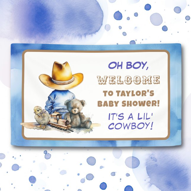Lona Pequeño Cowboy Thalem Baby Shower (Subido por el creador)