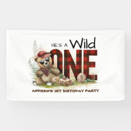 Lona Pequeño Lumberjack Bear Primera Bienvenida
