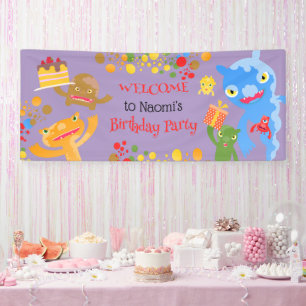 Lona Pequeño Monstruo Fiesta y fiesta de cumpleaños de