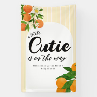 Lona Pequeño Naranja de Cutie Baby Shower - Mercado org