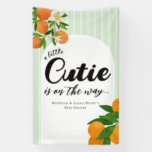 Lona Pequeño Naranja de Cutie Baby Shower - Mercado org