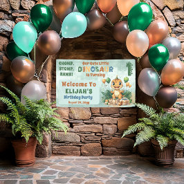 Lona Pequeño niño de dinosaurio lindo primer Fiesta de