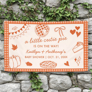 Lona ¡Pequeño Pastelito En Camino! Baby Shower de Otoño