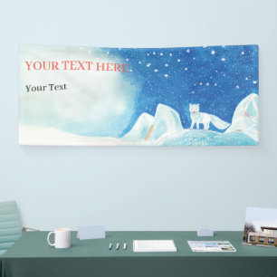 Lona Pequeño Personalizado de Ilustracion de Fox en el 