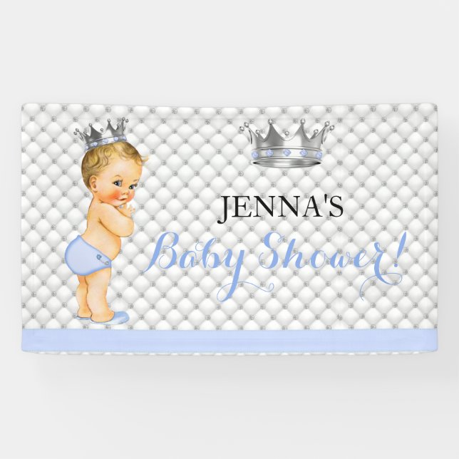 Lona Pequeño príncipe ventilado bebé corona (Horizontal)