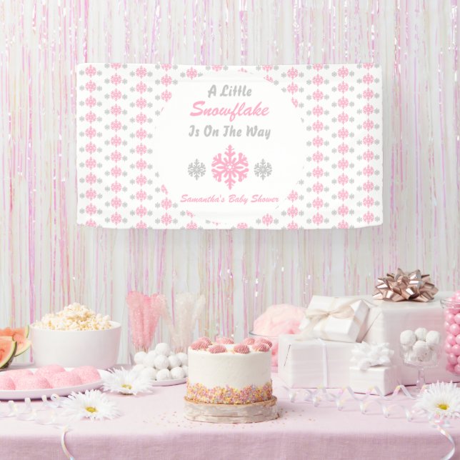 Lona Pequeño Snowflake En El Camino (Fiesta)