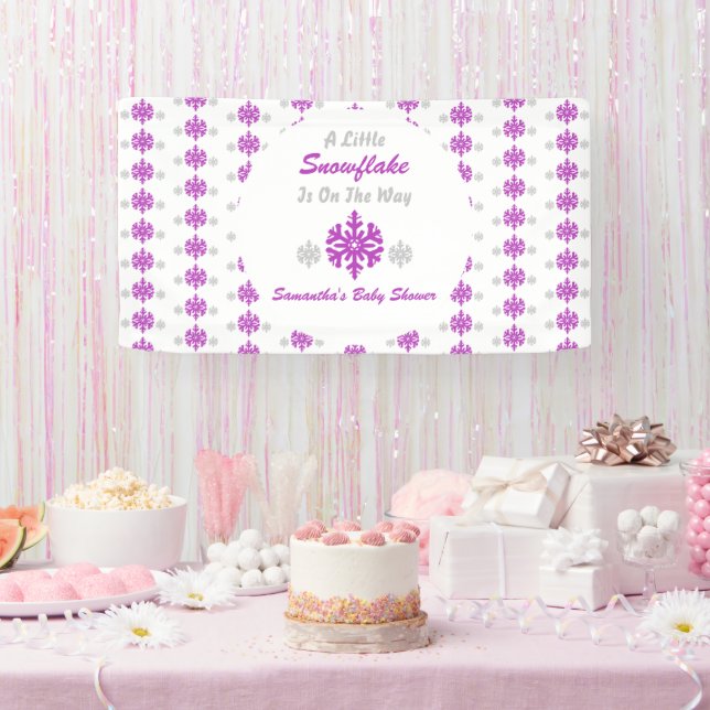 Lona Pequeño Snowflake En El Camino (Fiesta)