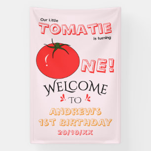 Lona Pequeño Tomatie Cumple Un Lindo 1er Cumpleaños