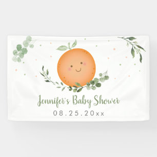 Lona Pequeño y bonito Baby Shower verde