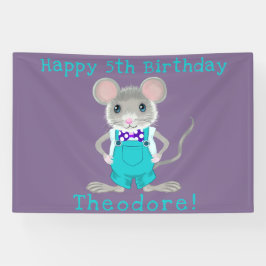 Lona Pequeño y elegante personalizado de ratón Aniversa