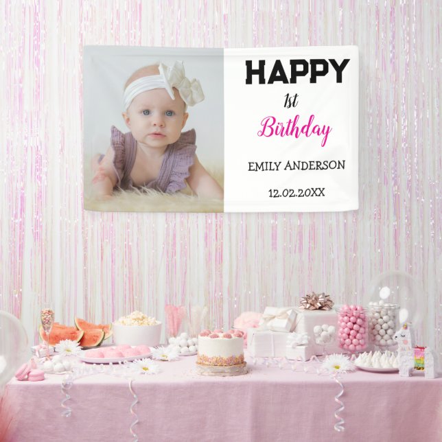 Lona Pequeños chicos con foto personalizada Fiesta de c (Fiesta)