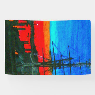 Lona Peregrino al amanecer pintura del puerto de Dana p