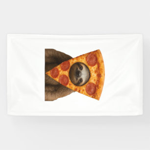 Lona Perezoso pizza divertido extraño broma meme lindo