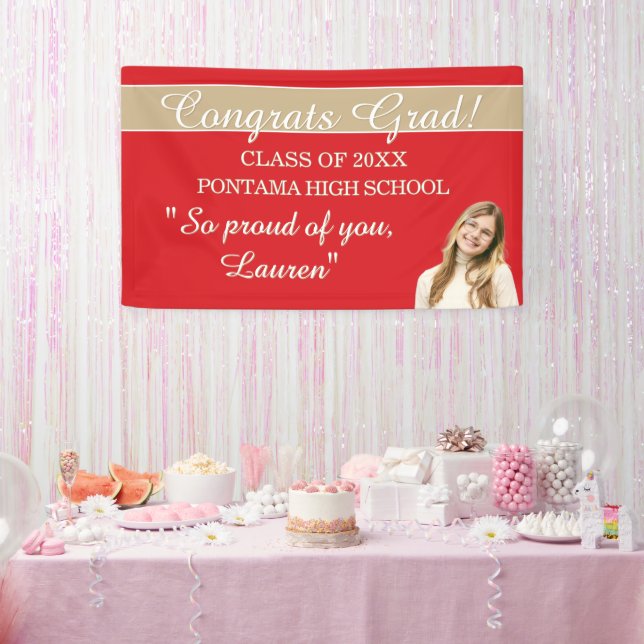 Lona Perfect Graduation Congrats BANNER (Fiesta)