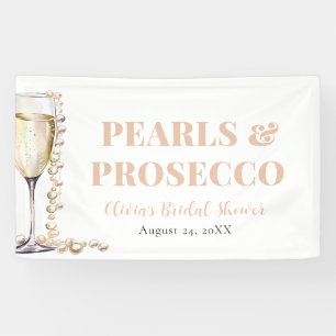 Lona Perlas de oro elegantes y ducha de novia Prosecco