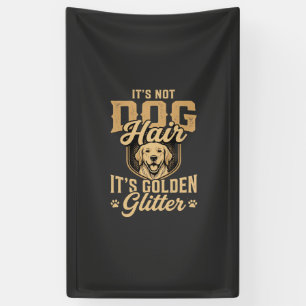 Lona Perrito de pelo dorado divertido con purpurina