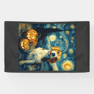 Lona Perro beagle lindo Halloween Jack O Lantern Calaba