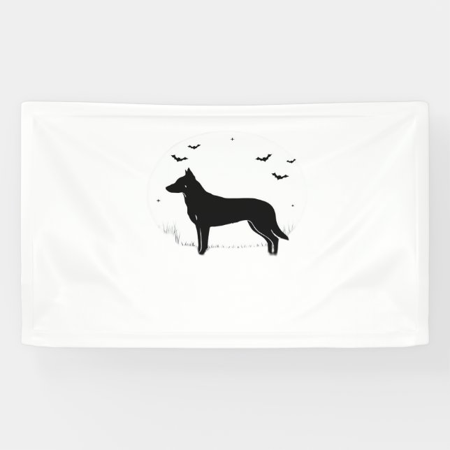 Lona Perro Beauceron - Halloween Moon Silhouette Classi (Horizontal)