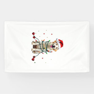 Lona Perro Boxer Blanco Jersey Feo de Navidad Funny Xma