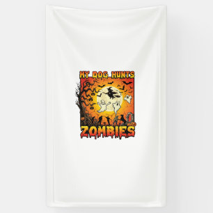 Lona Perro Caza Zombies Fantasmas de Halloween Bruja Lu
