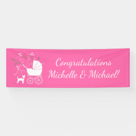 Lona Perro Chica rosado de la Baby Shower de Chihuahua