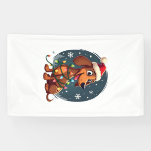 Lona Perro de Navidad Dachshund Santa Xmas Wiener Mujer