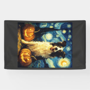 Lona Perro de pastor de Halloween de otoño calabaza