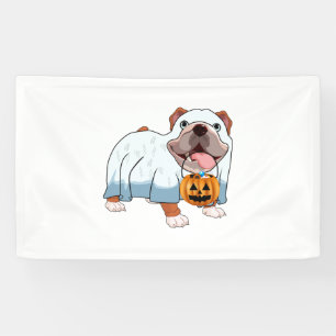 Lona Perro fantasma Bulldog Halloween