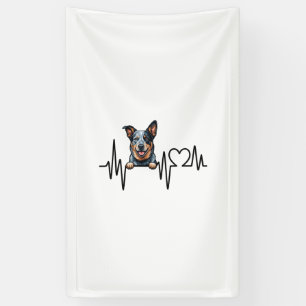 Lona Perro Ganadero Australiano Latido Ecg Corazón Pata