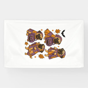 Lona Perro Pug Fantasma Halloween Espeluznante