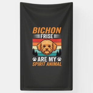 Lona Perro Retro Espíritu Animal Bichon Frise
