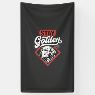 Lona Perro Retro Retriever Dorado Golden Mantente Dorad