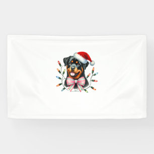 Lona Perro Rottweiler con Navidades Coquette Bow